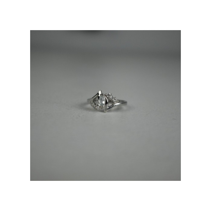 925 Sterling Silver Colorless Tourmaline (achroite) Ring Size 6.5