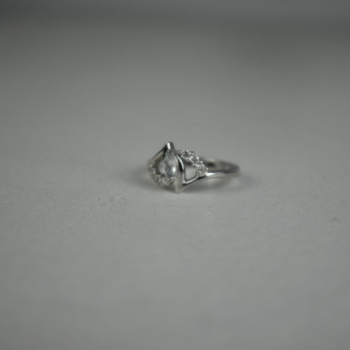 925 Sterling Silver Colorless Tourmaline (achroite) Ring Size 6.5