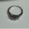 925 Sterling Silver CZ Ring Size 6.5