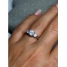 925 Sterling Silver CZ Ring Size 6.5