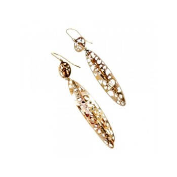 Milor 925 Sterling Silver Gold Plated (14k) Earrings Italy