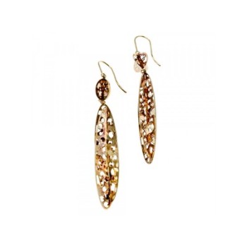 Milor 925 Sterling Silver Gold Plated (14k) Earrings Italy