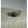 925 Sterling Silver Aquamarine Ring Size 6.5