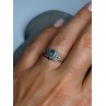 925 Sterling Silver Aquamarine Ring Size 6.5