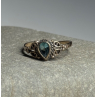 925 Sterling Silver Aquamarine Ring Size 6.5