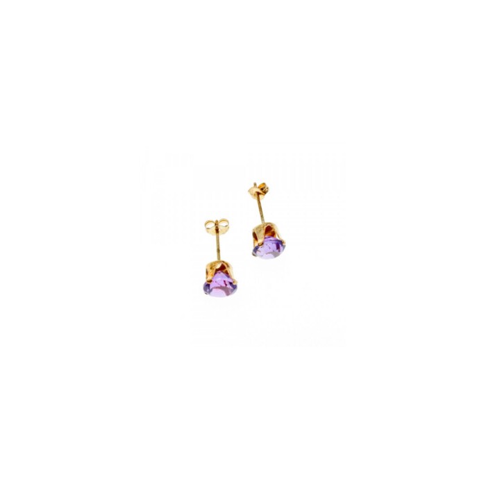14K YELLOW GOLD AMETHYST EARRINGS