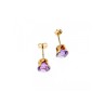 14K YELLOW GOLD AMETHYST EARRINGS