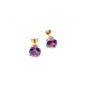 14K YELLOW GOLD AMETHYST EARRINGS