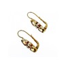 925 STERLING SILVER GOLD PLATED HELIODOR & PEARLS EARRINGS