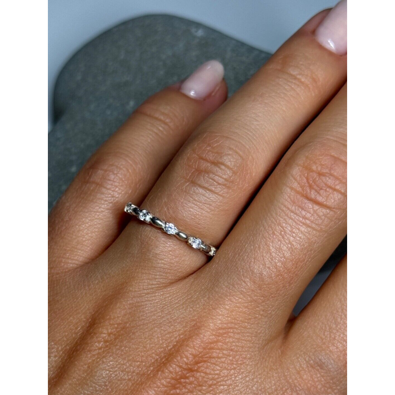 925 Sterling Silver CZ Ring Size 7.5