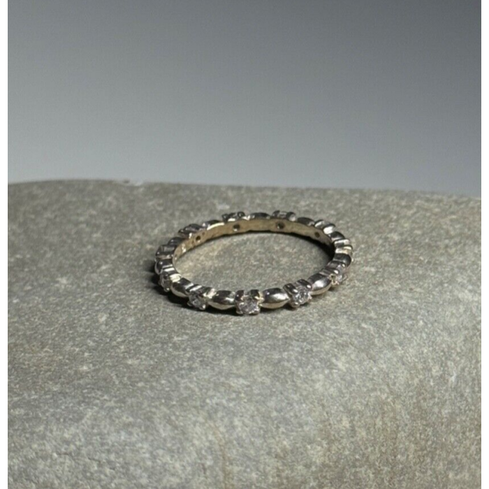 925 Sterling Silver CZ Ring Size 7.5