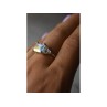 925 Sterling Silver Alpanite & CZ Ring Size 8.5