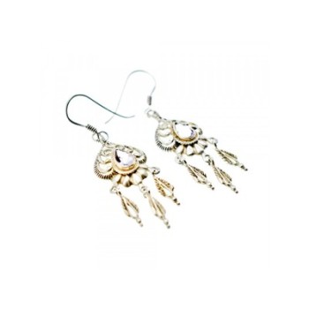 Vintage 925 Sterling Silver Amethyst Earrings