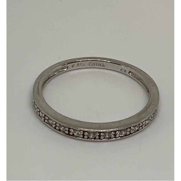925 Sterling Silver CZ Ring Size 8