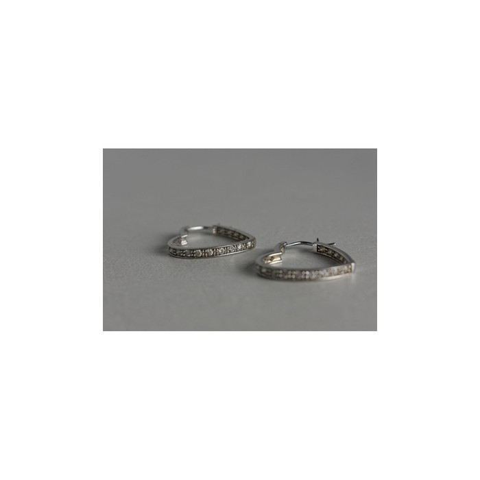 925 Sterling Silver White CZ 