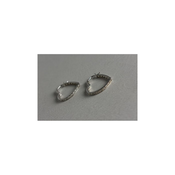 925 Sterling Silver White CZ 