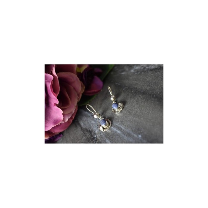 925 Sterling Silver Sodalite Earrings