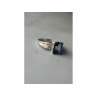 925 Sterling Silver Blue Spinel Ring Size 6.5