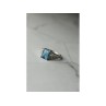 925 Sterling Silver Blue Spinel Ring Size 6.5