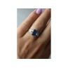 925 Sterling Silver Blue Spinel Ring Size 6.5