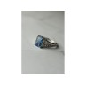 925 Sterling Silver Blue Spinel Ring Size 6.5