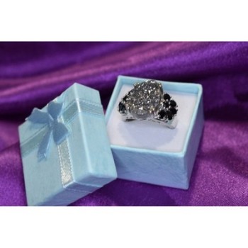 925 Sterling Silver Pyrite & Black Agate Ring Size 8