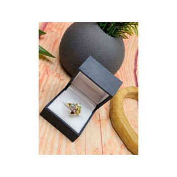 925 Sterling Silver Multi Gemstones Ring Size 9