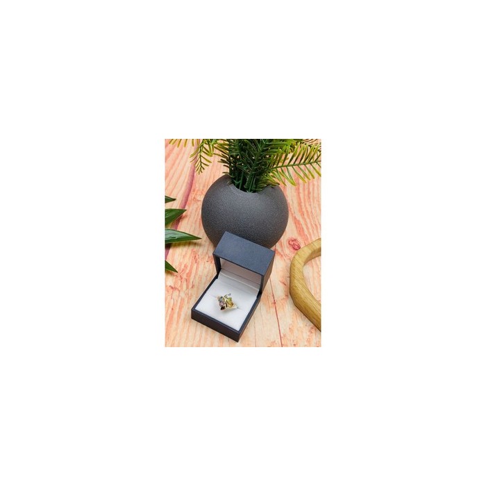 925 Sterling Silver Multi Gemstones Ring Size 9