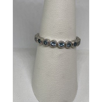 925 Sterling Silver Ring With Topaz Size 8