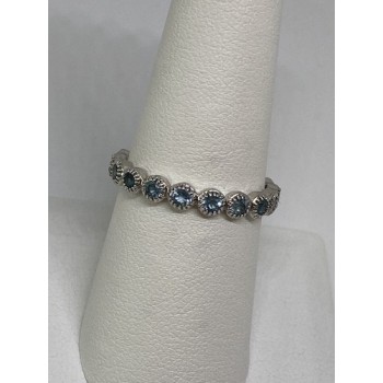 925 Sterling Silver Ring With Topaz Size 8