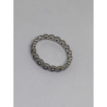 925 Sterling Silver Ring With Topaz Size 8