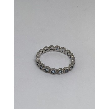 925 Sterling Silver Ring With Topaz Size 8