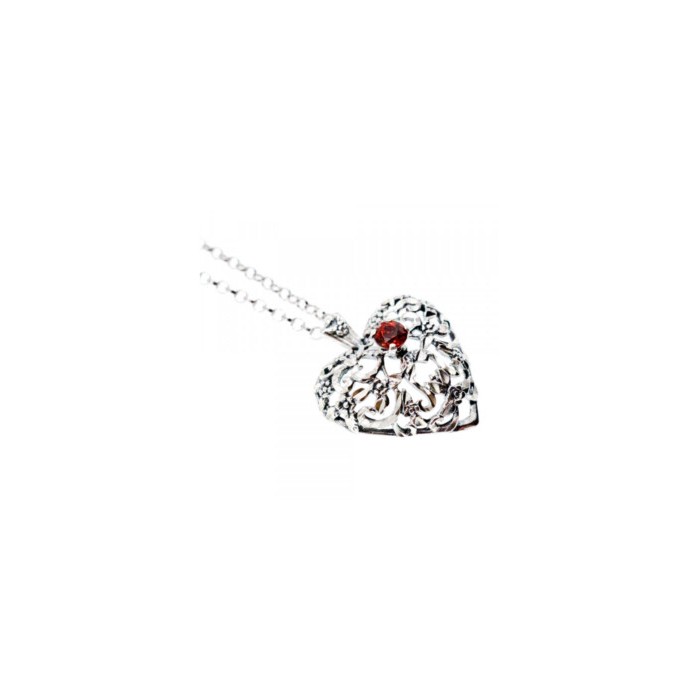 925 STERLING SILVER GARNET 