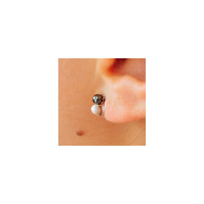 10K WHITE GOLD PEARLS EARRINGS  ITALY