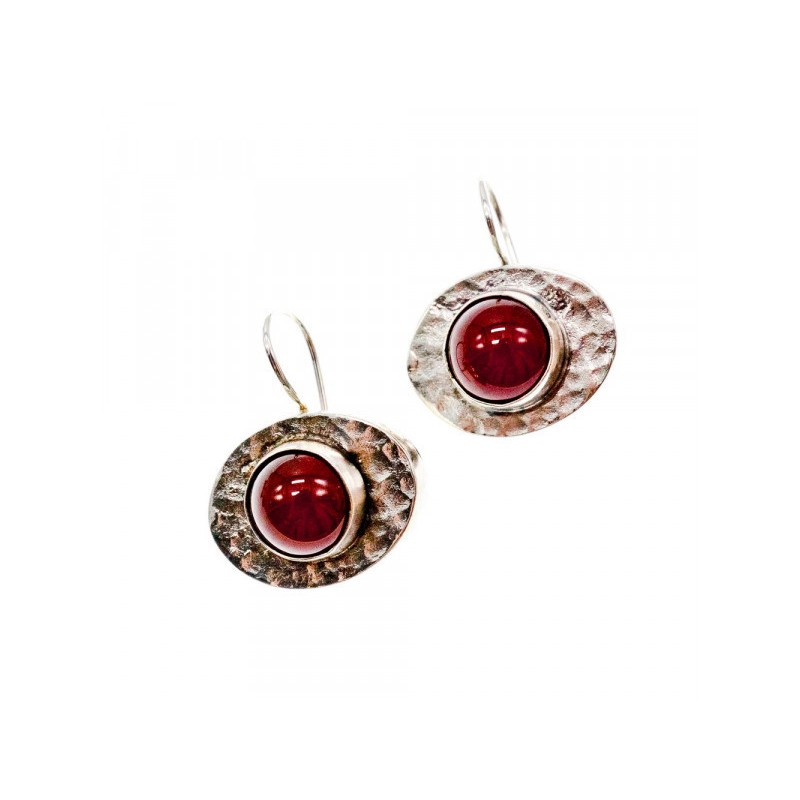 Vintage 925 Sterling Silver Agate Earrings