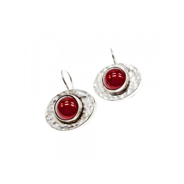 Vintage 925 Sterling Silver Agate Earrings