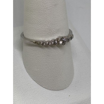 925 Sterling Silver CZ Ring Size 10