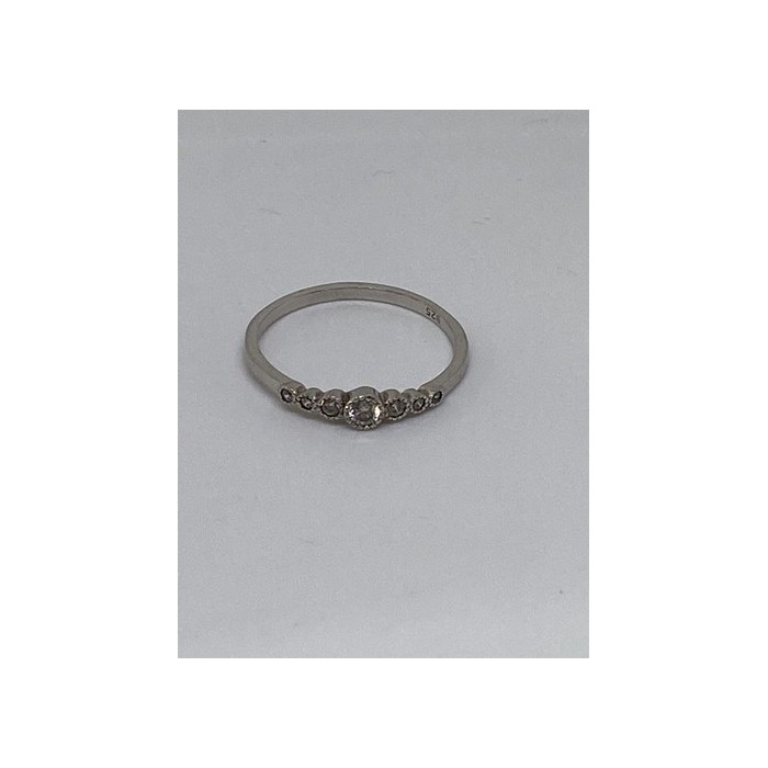 925 Sterling Silver CZ Ring Size 10