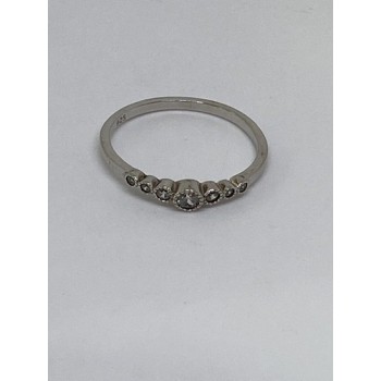 925 Sterling Silver CZ Ring Size 10