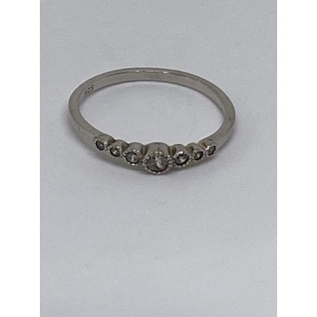 925 Sterling Silver CZ Ring Size 10