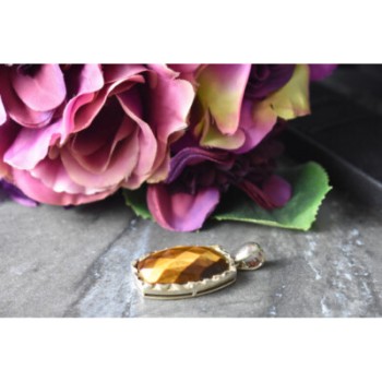 925 STERLING SILVER TIGER'S EYE PENDANT