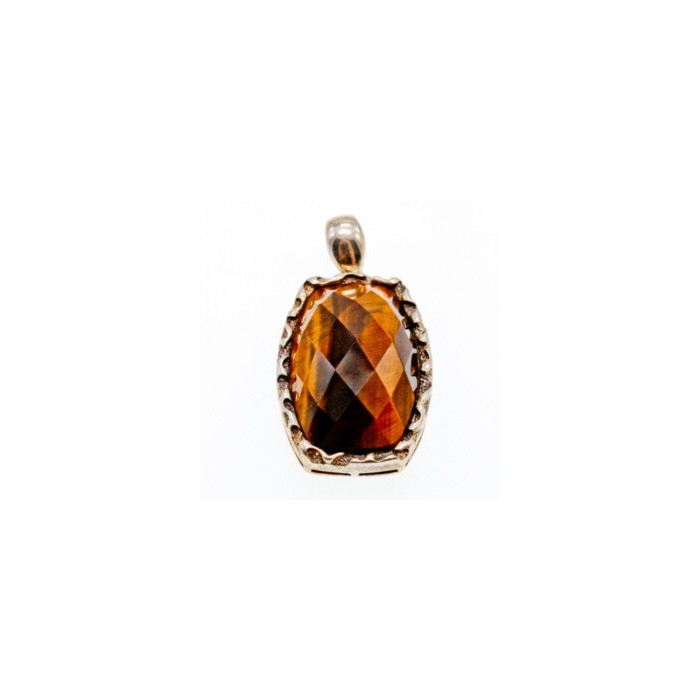 925 STERLING SILVER TIGER'S EYE PENDANT
