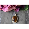 925 STERLING SILVER TIGER'S EYE PENDANT