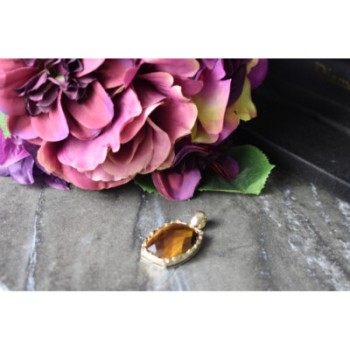 925 STERLING SILVER TIGER'S EYE PENDANT