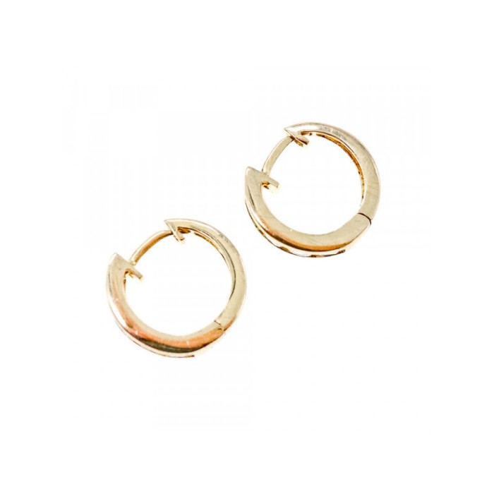 925 Sterling Silver Gold Plated CZ Earrings