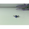 10K WHITE GOLD IOLITE & DIAMONDS RING SIZE 6.5