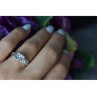 925 Sterling Silver White Topaz Ring Size 6.5