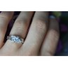 925 Sterling Silver White Topaz Ring Size 6.5