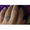 925 Sterling Silver White Topaz Ring Size 6.5