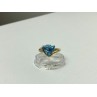 10K YELLOW GOLD TOPAZ & DIAMONDS RING SIZE 7